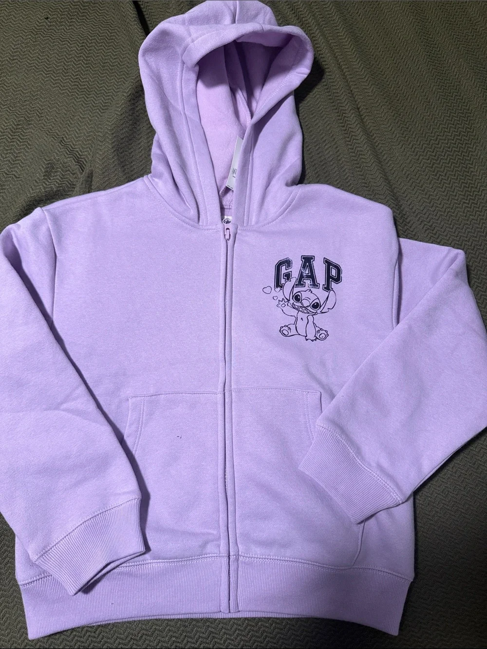 GAP Lavender Zip Hoodie with Character Graphic